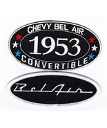 1953 CHEVY BEL AIR CONVERTIBLE SEW/IRON ON PATCH BADGE EMBLEM EMBROIDERE... - £8.64 GBP