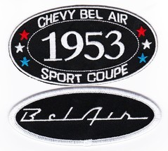 1953 CHEVY BEL AIR SPORT COUPE SEW/IRON ON PATCH BADGE EMBLEM EMBROIDERE... - $10.99