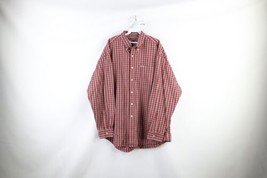 Vtg 90s Chaps Ralph Lauren Mens XL Faded Spell Out Collared Button Shirt Plaid - £31.54 GBP