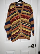 UNITED COLORS OF BENETTON  chunky colorful button front cardigan sweater M - $1,113.66 MXN