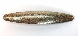 Vintage 1990&#39;s Revlon Hair Barrette Textured  Gold Tone - £7.57 GBP