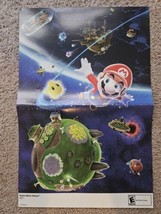 Super Mario Galaxy 15.5&#39;&#39;x11.5&#39;&#39; Nintendo Power Collectible Double Sided... - $14.99