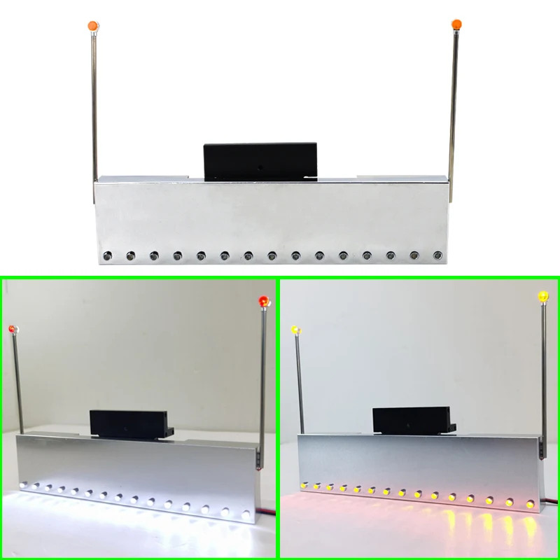 LED 1 Set Metal Front Bumper Collision Avoidance for 1/14 Tamiya RC Truc... - $2,283.49 MXN