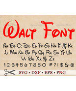 WALT SVG Font, Svg Dxf, Eps, Png, Disney INSPIRED 68 Files Include 52 Al... - £2.35 GBP
