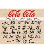 Cola Script Monogram SVG Font, Dxf, Eps, Png, 54 SVG Letter Files Fancy ... - £2.35 GBP
