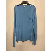 NNO7 No Nationality T-Shirt Mens Blue Long Sleeve Front Pocket Cotton XX... - $41.79