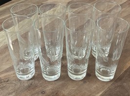Vintage Set Of 8 Highball Etched Glass Wheat Tumblers 12oz. - $35.00