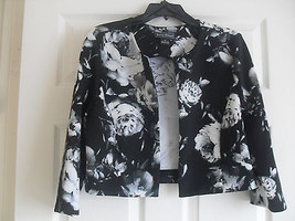 Jessica Howard New Womens Black/Ivory Floral Print 3/4 Sleeve Jacket     6 - £21.95 GBP