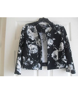 Jessica Howard New Womens Black/Ivory Floral Print 3/4 Sleeve Jacket     6 - £22.01 GBP