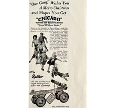 Chicago Roller Skates 1933 Advertisement Rubber Tire Wheels Christmas DW... - $19.99