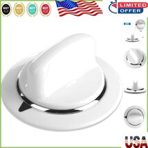 White Timer Knob for GE and Hotpoint Dryers - Metal Ring Replacement Part - $22.57 CAD