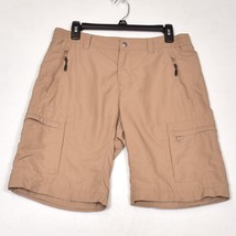 REI Shorts Women&#39;s 6 Tall Lightweight Outdoors Casual Pockets Long Tan C... - £20.46 GBP