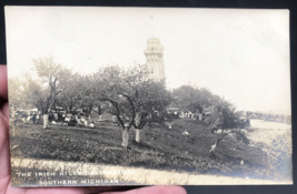 AZO RPPC Irish Hills Observatory Cambridge Township Michigan Photo Postcard - £16.68 GBP