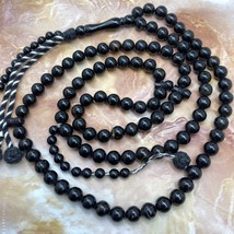 islamic 99 Prayer Beads Yemen Natural Black Coral worry beads necklace ي... - £231.97 GBP