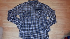 Brown plaid long sleeve button down shirt casual long sleeve button up t... - £3.25 GBP