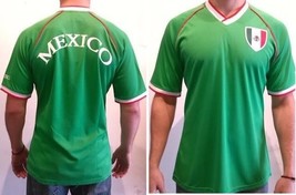 Mexico Soccer Jersey Mens green short sleeve Mexico Team Soccer Jersey S... - £18.04 GBP