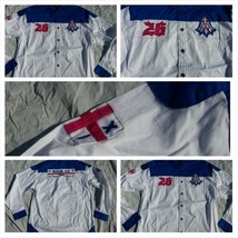 Bare Fox White Blue Long sleeve button up shirt Casual long sleeve shirt XL - $5.88
