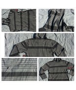 Gray Strip pullover Hoodie shirt Montage Gray Black long sleeve hoodie t... - $317.88 MXN