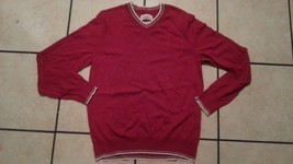 Red long sleeve V neck sweater Red Camel Mens long sleeve V-neck sweater L - £3.93 GBP