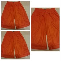 Orange gym basketball shorts Mens polyester gym work out sports shorts S-4X - £17.56 GBP