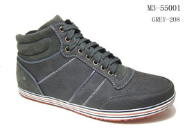 Mens High Top Boots Gray high top casual sneaker shoe boot Polar Fox Gray Shoe - £27.97 GBP