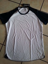 Blue White short sleeve baseball T shirt Crank short sleeve baseball T-s... - $17.99