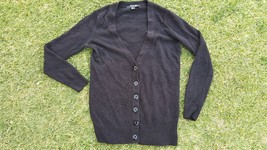 Black Long Sleeve Cardigan Sweater Forever 21 Used Black soft cotton car... - £19.42 GBP