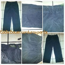 EDDIE BAUER Gray Corduroy pants mens gray relax fit Corduroy pants 34WX32L - £22.26 GBP