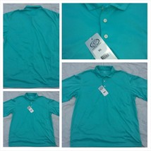 Game Time Aqua Blue Short Sleeve Polo Shirt Radid Dry Tech Polo Shirt Xl Nwt - £8.85 GBP
