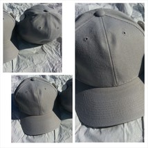 Mens Womens Light Gray baseball Cap Hat Solid color fitted baseball cap 7-7 5/8 - £4.71 GBP