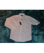 White long sleeve button up shirt White Pin Stripe white long sleeve shi... - $11.75