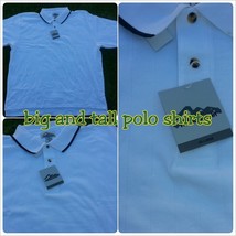 Mens White polo shirt short sleeve cotton blend short sleeve polo shirt ... - $17.14