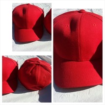 Mens Womens Red baseball Cap Hat Solid color fitted baseball cap 7-7 5/8 - £4.71 GBP