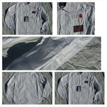 Parish Nation White Long sleeve button up shirt Roll up sleeves button u... - $14.70