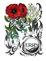 Beyond Vision Merry Christmas [Christmas Boutique - Merry Poppies ] Embroidered  - £27.76 GBP