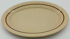 Homer Laughlin Resturant Ware Oval Platter Beige/Brown Stripe-Best China 11&quot; - £12.62 GBP
