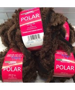 Filatura Di Crosa Polar Fancy Yarn 5 Skeins Brown #3 Net With Fleece Edge - £24.16 GBP