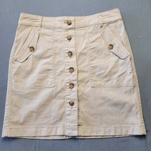 White House Black Market Womens Mini Skirt Size 2 Stretch Tan Khaki Butt... - $10.71