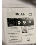 Hotel Signature 800 Thread Count White  Cotton 6pc Sheet Set  Full - $48.51