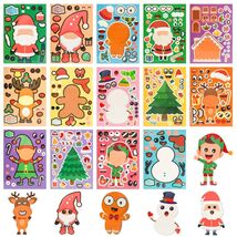 LovesTown 56PCS Waterproof Christmas Face Stickers for Kids Party Favors - €12,06 EUR