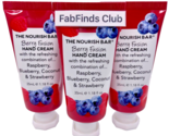 The Nourish Bar Berry Fusion Hand Cream Set Sealed 3.54oz (3x1.18oz) Tra... - $15.59