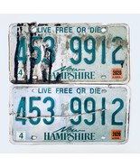 2020 New Hampshire License Plate Pair 453 9912 - £19.95 GBP