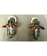 Nautical Brass Salvaged Bulkhead Vintage Light Copper Shade &amp; Juncti set... - $1,021.98 CAD