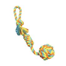 MPP 18 Inch Big Dog Toy Twisted Knot Ball Tug Interactive Colorful Fetch Tug Pla - $15.10+