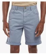 Size 38 8&quot; Barbour OVERDYED Washed Blue Gray Twill Casual Shorts 38&quot; - £38.70 GBP