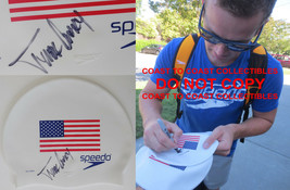 Tyler Clary USA Olympic gold swimmer signed autographed USA swim cap COA proof  - £116.76 GBP