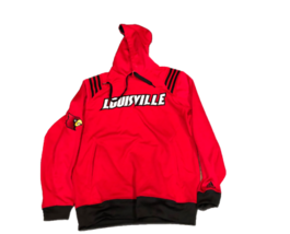 NWT New Louisville Cardinals adidas 3 Stripe Pullover Hooded Small Sweat... - $49.45