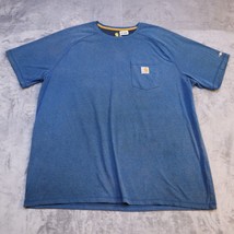 Carhartt Force TShirt Mens 2XL Blue Lightweight Casual Relaxed Fit Workwear - $10.87