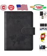 Compact Black Passport Wallet with RFID Protection - Perfect Travel Acce... - $350.07 MXN