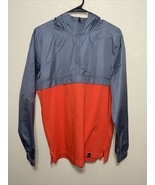Under Armour Men&#39;s Large Hooded Jacket 1/3 Zip Windbreaker Grey ORANGE S... - $492.03 MXN